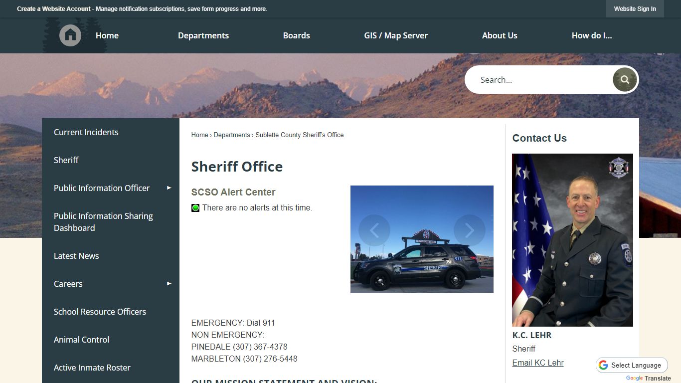 Sheriff Office | Sublette County - Official Website